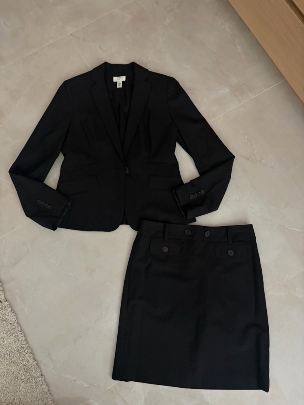 Loft Balcj Women's Two-Piece Suit Jacket & Skirt 4P 6